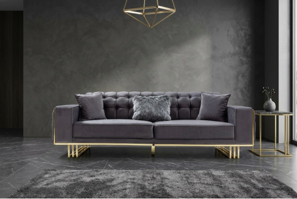canapé Meubles de luxe Salon Pieds 240cm Canapé Canapés 3 places
