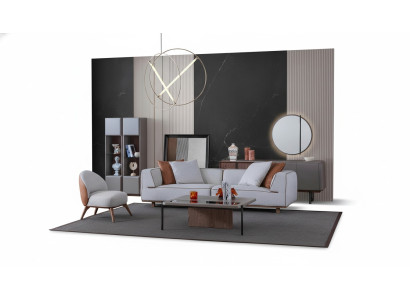 Set de salon de luxe complet e Mobilier Canapé Commode Table basse 5 pièces