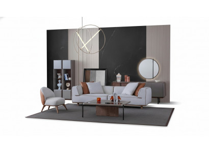 Set de salon de luxe complet e Mobilier Canapé Commode Table basse 5 pièces