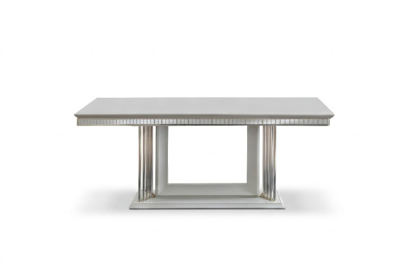 Table de salle à manger exclusive de designer Mobilier moderne dans la salle à manger Table blanche 200x100