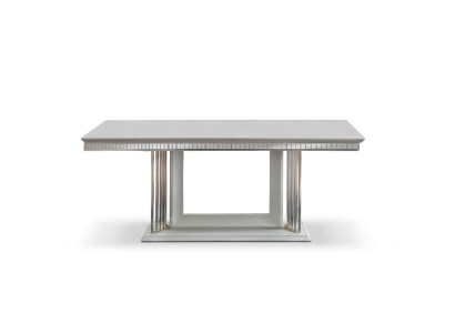 Table de salle à manger exclusive de designer Mobilier moderne dans la salle à manger Table blanche 200x100