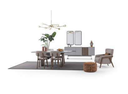 Ensemble de salle à manger, ensemble de salle à manger, table de groupe, chaises 8 pièces. Ensemble de salle à manger de mobilier moderne