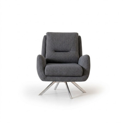 Fauteuil moderne de luxe dans le salon du club design gris.