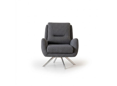 Fauteuil moderne de luxe dans le salon du club design gris.