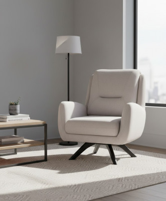 Fauteuil blanc moderne Salon Siège Mobilier Textile Design de luxe Mobilier Lounge Club
