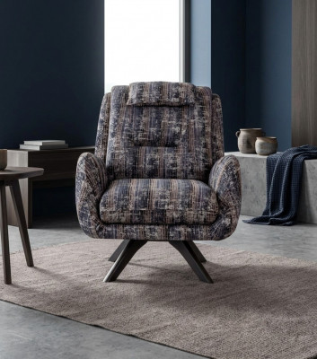Fauteuil gris moderne Salon de luxe en textile Conception de meubles Lounge Club