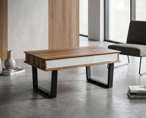 Table basse moderne Tables de salle de séjour Meubles en bois de luxe Style Tables basses