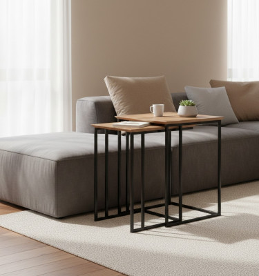 Salon 2x Table d'appoint Design de table Mobilier de luxe Ameublement moderne