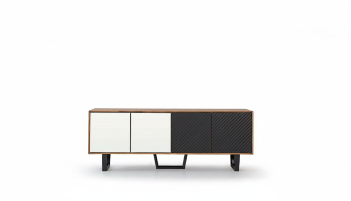 Ensemble de salle à manger moderne composé de 4 pièces. Bahut avec 3 miroirs nouveauté.