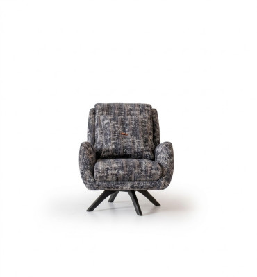 Fauteuil design de salon Mobilier de luxe Gris Style siège unique Lounge Club