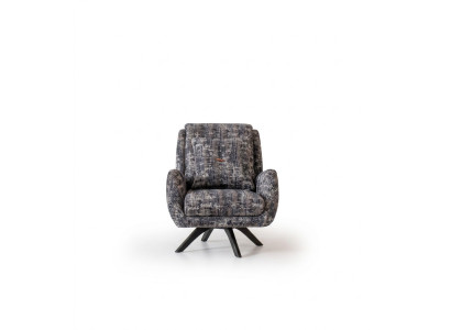 Fauteuil design de salon Mobilier de luxe Gris Style siège unique Lounge Club