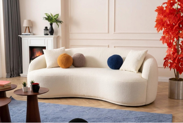 Canapé design Canapés semi-circulaires Canapé de luxe Mobilier rembourré 4 places xxl grand
