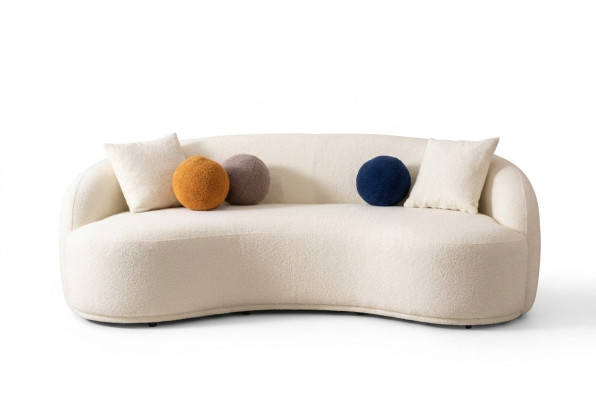 Canapé design Canapés semi-circulaires Canapé de luxe Mobilier rembourré 4 places xxl grand