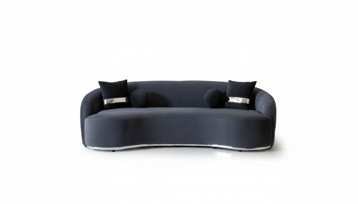 Canapé design 4 places - Canapés noirs Grand banc xxl Meubles de siège 250cm