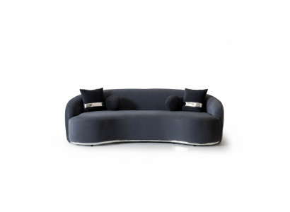 Canapé design 4 places - Canapés noirs Grand banc xxl Meubles de siège 250cm