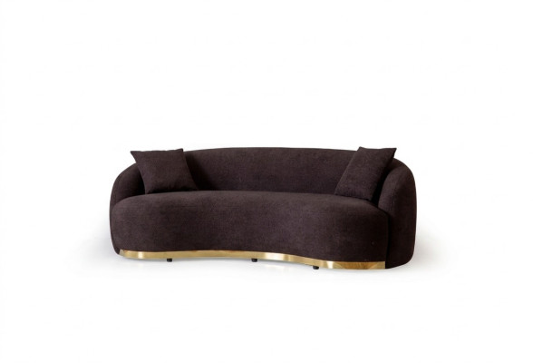 Canapé design 4 places, couleur marron, nouveauté dans le salon moderne