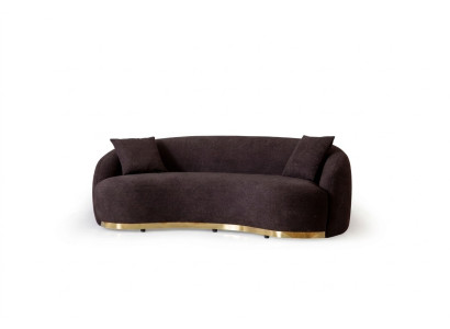 Canapé design 4 places, couleur marron, nouveauté dans le salon moderne
