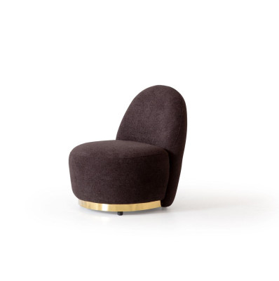 Fauteuil Moderne Marron Salon Textile Design de Luxe Meubles Lounge Club