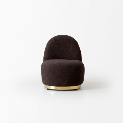 Fauteuil Moderne Marron Salon Textile Design de Luxe Meubles Lounge Club