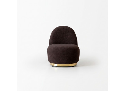 Fauteuil Moderne Marron Salon Textile Design de Luxe Meubles Lounge Club