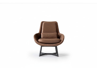 Fauteuil design 1 place en similicuir Fauteuil rembourré Canapé Design Marron