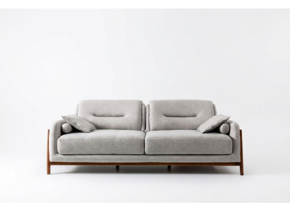 Canapé de luxe 3 places, mobilier de salon trois places rembourré moderne en textile