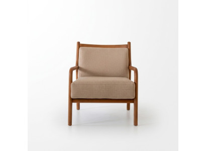 Fauteuil moderne beige pour salon Mobilier de luxe Design Tissu d'ameublement en imitation cuir