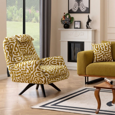 Fauteuil vert moderne Salon Siège mobilier Textile de luxe Design mobilier Lounge