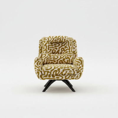 Fauteuil vert moderne Salon Siège mobilier Textile de luxe Design mobilier Lounge