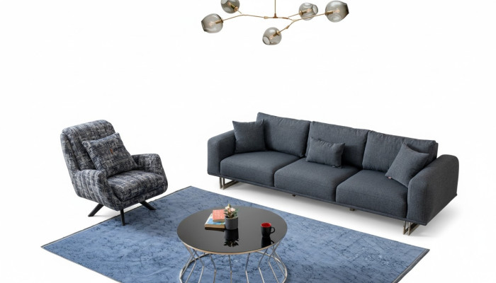 Ensemble de canapé 4+1 place Ensemble de luxe Canapés Fauteuil revêtement en tissu