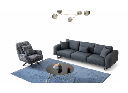 Ensemble de canapé 4+1 place Ensemble de luxe Canapés Fauteuil revêtement en tissu