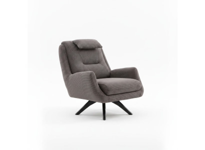 Fauteuil design Tissu d'ameublement Moderne rembourrage marron Club Lounge Moderne