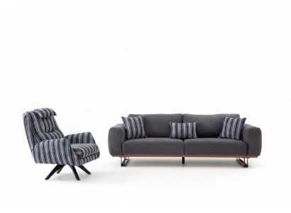 Ensemble de salle de séjour moderne 2 pièces. Ensemble de canapé de luxe 3+1 places. Meubles de canapés