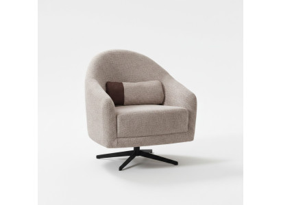 Fauteuil moderne Gris Lounge Club Salon Style Rembourrage Textile Siège unique