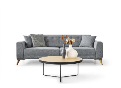 Canapé moderne trois places gris meubles de luxe dans le salon 223cm