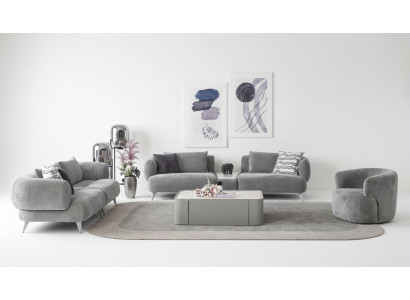 Canapé Ensemble de canapés 3+3+1 Place Canapé Gris Mobilier de luxe pour salon Canapés