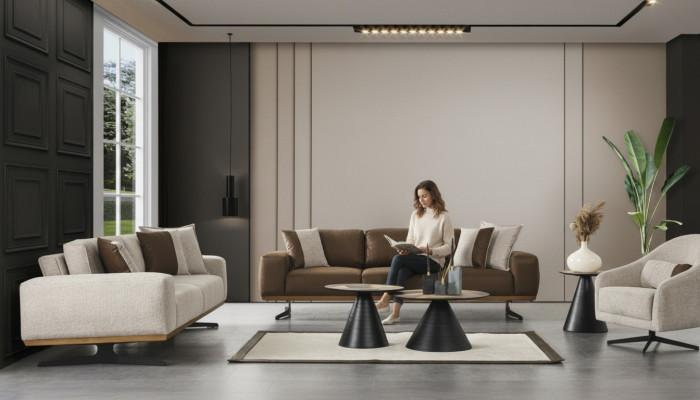 Ensemble de canapés 4+3+1 Siège Mobilier de luxe Canapé Salon Canapé 3 pièces
