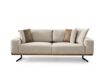 Canapé trois places de designer, couleur beige, meuble de luxe dans le salon 225 cm