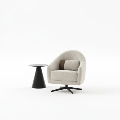 Fauteuil de luxe Meubles élégants Salon Conception Pivotante Club Lounge en bois