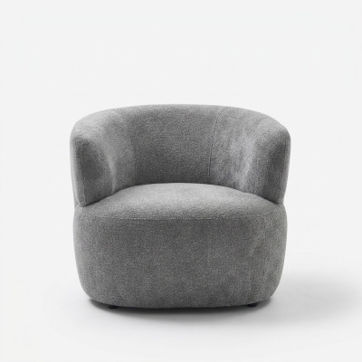 Fauteuil élégant Salon Mobilier doux Gris Designer Lounge Club Fauteuil une place