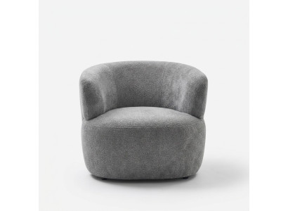 Fauteuil élégant Salon Mobilier doux Gris Designer Lounge Club Fauteuil une place