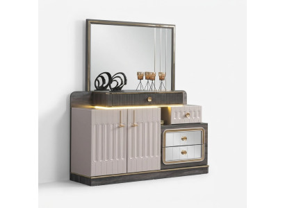 Commode Miroir Console de luxe Buffet Design Chiffonnier de chambre