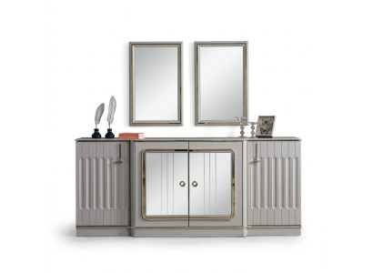 Buffet moderne avec 2 miroirs Designer Mobilier de luxe pour salon Commode