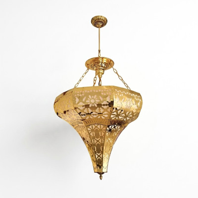Lustre de plafond Une lampe suspendue dorée Salon Lampe de luxe Luminaire