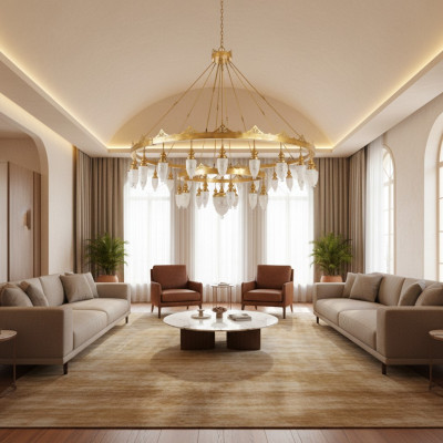 Grand Luminaire Lustre Lustre Lampes de luxe xxl Plafonnier 240x270