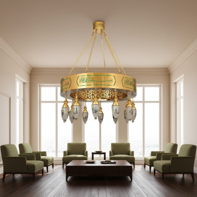 Lustre, Lustre en Cristal, Lampes, Plafonnier, Lampe 120x135
