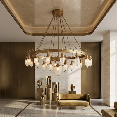 Suspension lumineuse Lustre Lampe Lampe en cristal Plafonnier Lampes 190x220