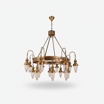 Style antique Luminaire Lampe Lustre Ritter Rond Lampes Plafonnier