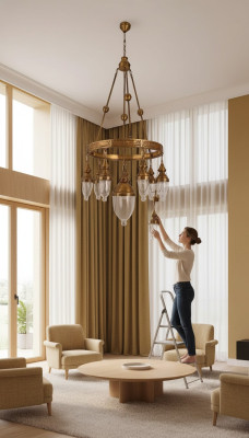 Lustre plafonnier Luminaire Salon lumineux Verre Lampes