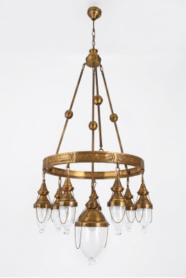 Lustre plafonnier Luminaire Salon lumineux Verre Lampes